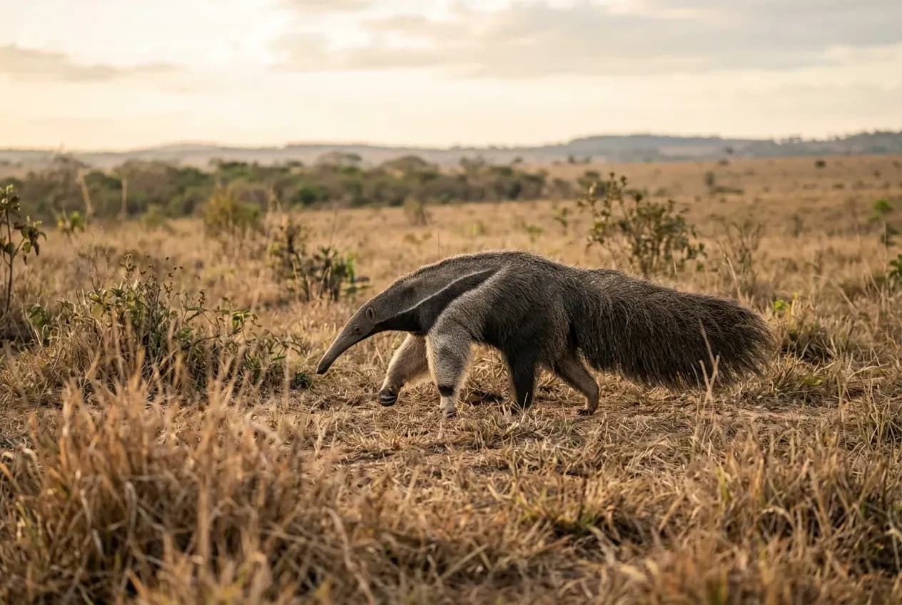 Oso hormiguero gigante a campo abierto — Cerrado